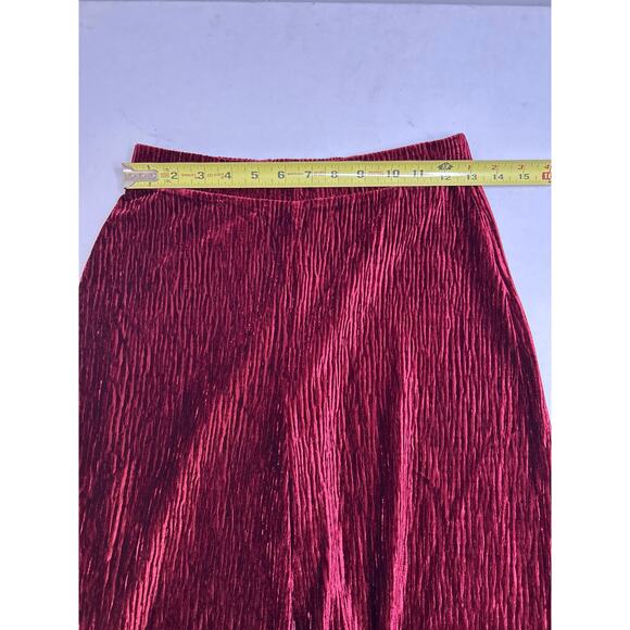 N by Naked Wardrobe Plush Velvet Wide Leg Pants in Wine. Size S. NWOT - Picture 5 of 6